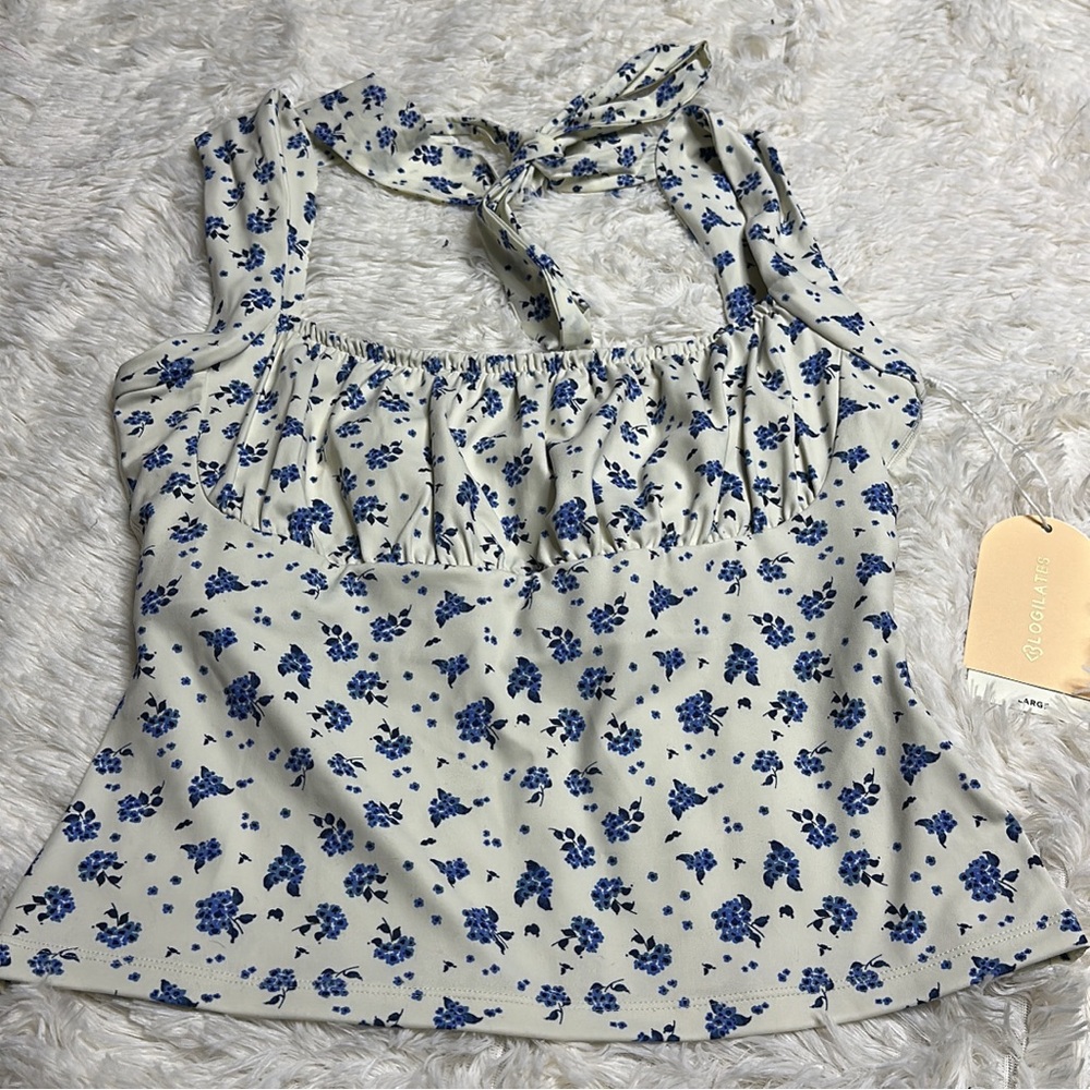 Glamorous Blue Floral Camisole